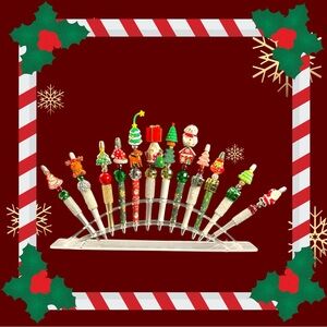 Handmade Christmas-Themed Pens for Gifting or Personal Use